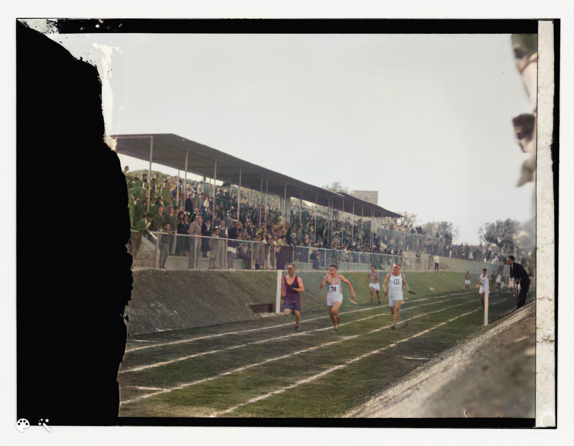 תחרויות אתלטיקה של ימק"א, אמצע שנות ה-30'. מספר תמונה: LC-DIG-matpc-13767
