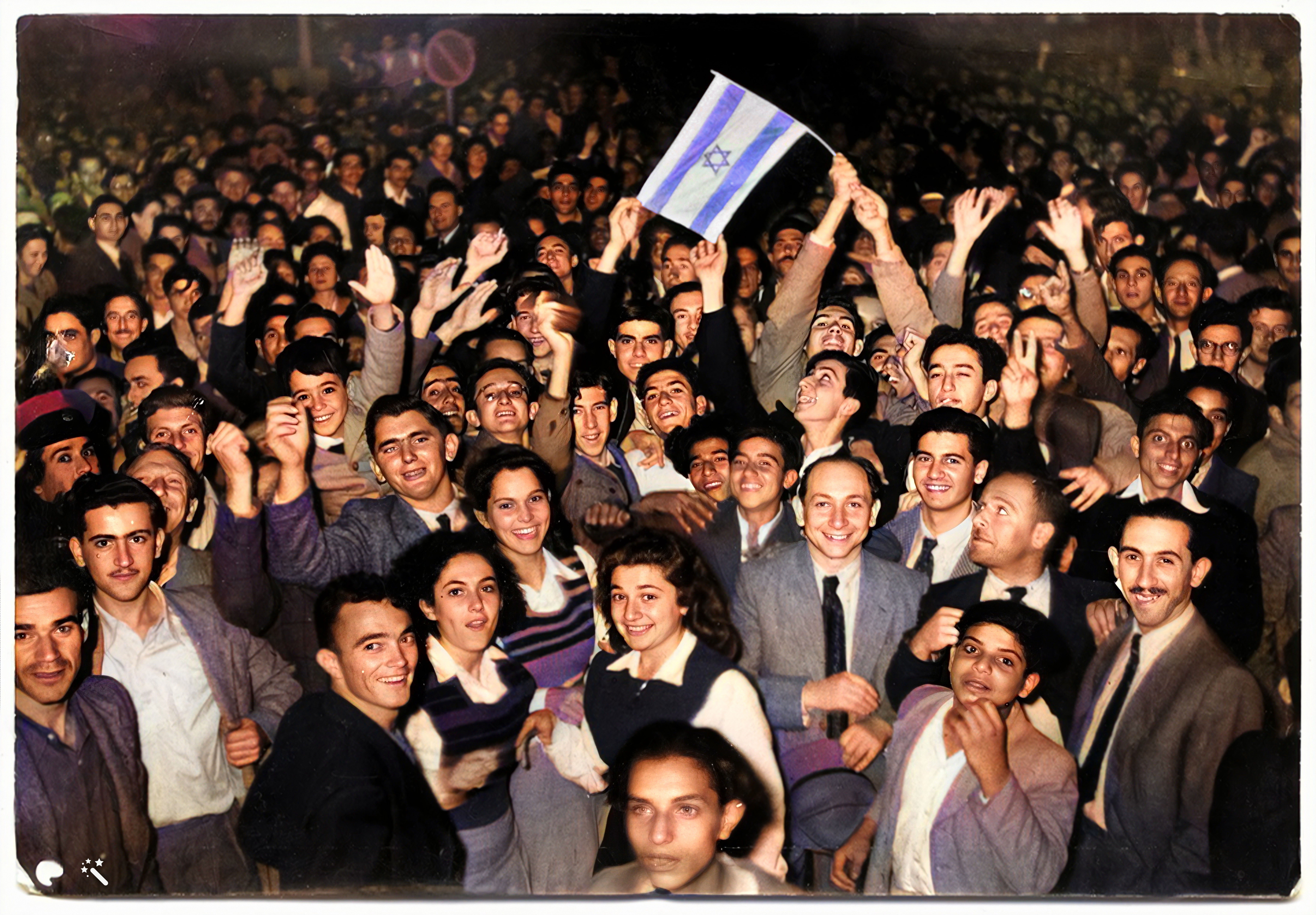 חגיגות ברחובות תל אביב, בליל החלטת האו