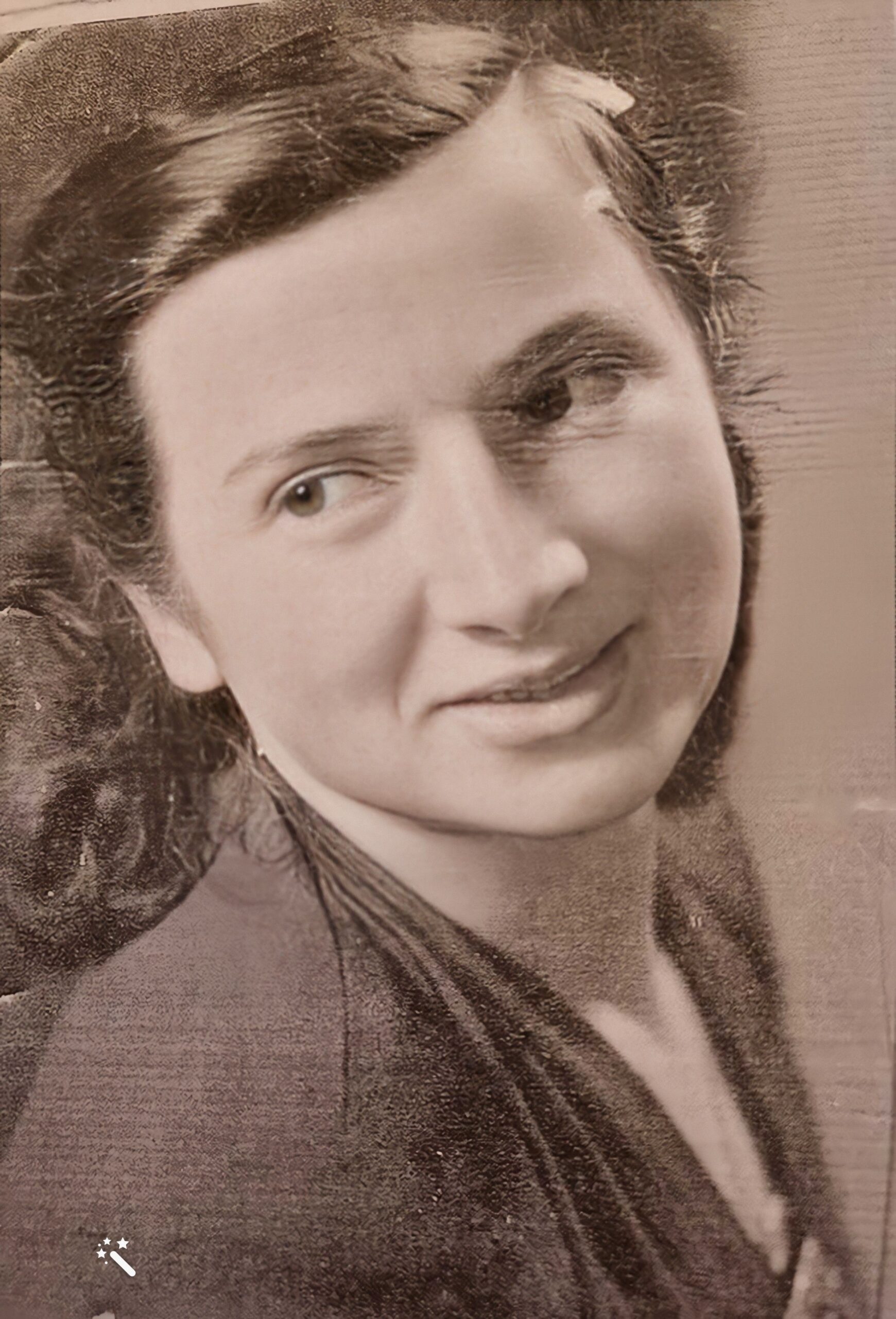 מרים, אמא של חנה לסלאו, בצעירותה (שיפור תמונה: MyHeritage)