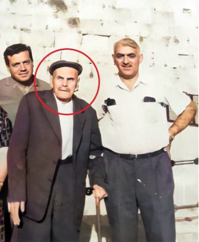 יצחק כהן (מסומן באדום), סבא רבא של חיים כהן (צביעה ושיפור תמונה: MyHeritage)