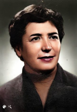 גיזלה נוסן, סבתא של מיכל אנסקי (צביעה ושיפור תמונה: MyHeritage)